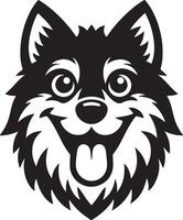 Wolf Head Silhouette Funny and Lighthearted Design vector