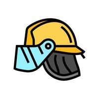 firefighter helmet wildfire disaster color icon illustration vector
