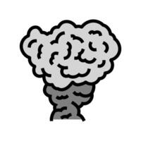 smoke cloud wildfire disaster color icon illustration vector
