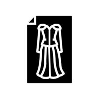 sketch dressmaking fashion glyph icon illustration vector