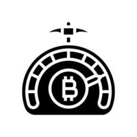 difficulty cryptocurrency mining glyph icon illustration vector