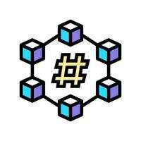 hash rate cryptocurrency mining color icon illustration vector