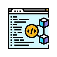 software cryptocurrency mining color icon illustration vector