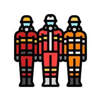 emergency rescue team color icon illustration vector