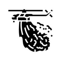 firefighting helicopter glyph icon illustration vector