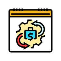 variable expenses budget planning color icon illustration vector