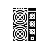 asic miner cryptocurrency mining glyph icon illustration vector