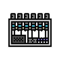 rig setup cryptocurrency mining color icon illustration vector