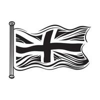 Design Logo of British Flag Waving stock Images isolated on white background. vector