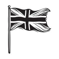 British Flag Waving stock Images isolated on white background. vector