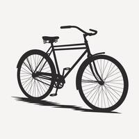 Bicycle Silhouettes Isolated on White Background vector