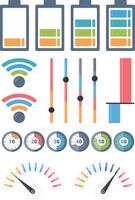 Set of different indicators vector