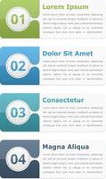 Four infographic elements with place for numbers titles and text vector