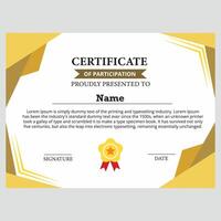 certificate template with a simple and elegant frame vector