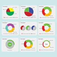 pie chart diagram collection vector