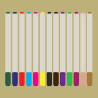 set of markers in different colors vector