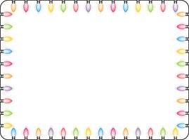 Frame made of colored Christmas lights vector