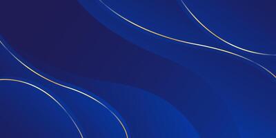 Abstract wave luxury background, blue wallpaper vector