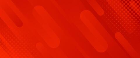Abstract red dynamic banner background with halftone, modern wallpaper. illustration vector