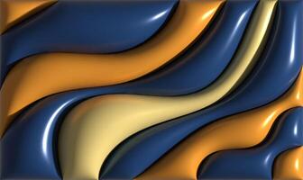 Multicolored inflated figures with shiny surface, 3D rendering illustration photo