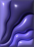 Abstract image with smooth, wavy lines with a glossy effect, sense of three-dimensionality and iridescence, 3D rendering illustration photo
