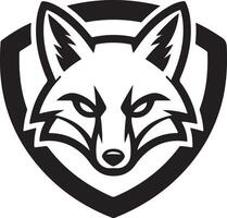Fox head silhouette art illustration vector
