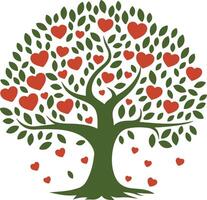 A tree and leaves that are falling illustration vector