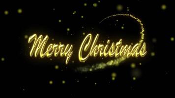 Merry christmas text effect motion graphic with some particle video
