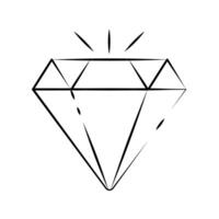 diamond icon editable on a white background. vector