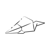 paper airplane icon editable on a white background. vector