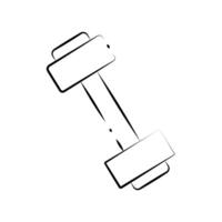 dumbbell icon editable on a white background. vector
