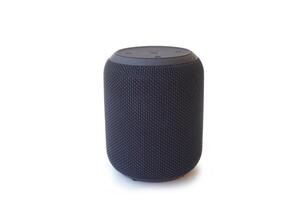 Portable Wireless Speaker Isolated on White Background. photo