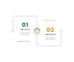 2 section comparison infograph vector