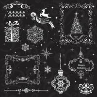 Christmas Elements frame vector