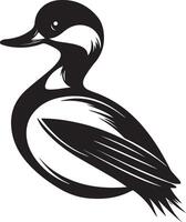 a black and white drawing of a duck vector