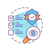 Checklist sop multi color concept icon. Task list, work instructions. Regulatory compliance. Round shape line illustration. Abstract idea. Graphic design. Easy to use in infographic, presentation vector