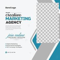 Digital Marketing Live Webinar and Corporate Social Media Post Template vector