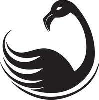 a black swan logo on a white background vector