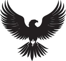 eagle silhouette on white background vector