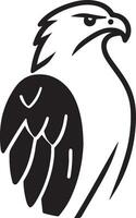 a black and white eagle head on a white background vector