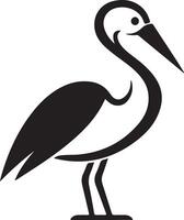 a black and white silhouette of a bird vector