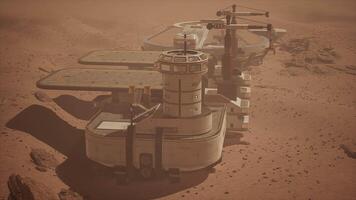 Base and spaceship on Planet Mars video