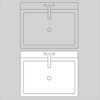 Illustration Design of a sink icon. design of a square-shaped sink icon. suitable for inserting it into your home plan design vector