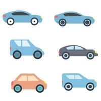 llustration design of vehicle seen from side view, flat design style of vehicle. flat design vehicle icon design. four wheeler icon set. side view vehicle icon set vector