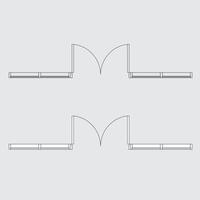 Illustration Design of door and window icon. door and window icon seen from above. vector