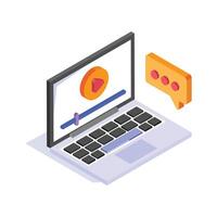A trendy icon of lesson in modern style vector