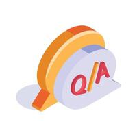 Question and answer icon design, bubble chat vectors