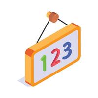 An amazing icon of school board in modern style, mathematics, calculations vector