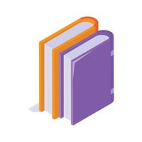 Knowledge and learning, a stack of book in isomeric style vector
