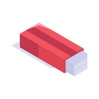 An eraser icon, ideal for digital, educational, and artistic applications, available in various styles vector
